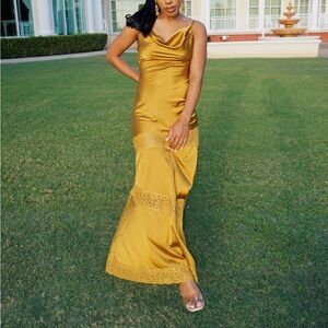 Gorgeous Gold Maxi Dress